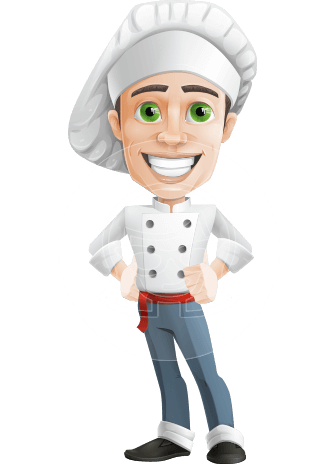 Cartoon Cook Vector Character AKA Mangiarino Yummy